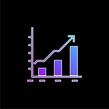 Analitik mavi gradyan vektör simgesi