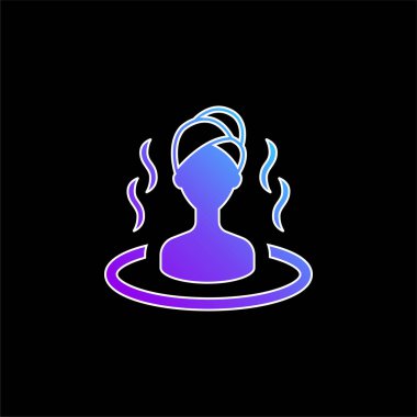 Banyo mavisi gradyan vektör simgesi