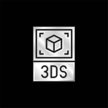 3D gümüş kaplama metalik simge