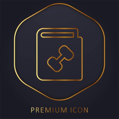 Altın satır premium logosu ya da simgesi