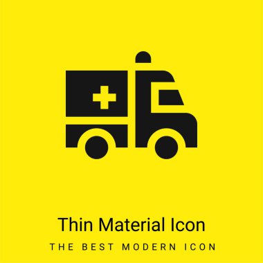 Ambulans en düşük düzeyde parlak sarı malzeme simgesi