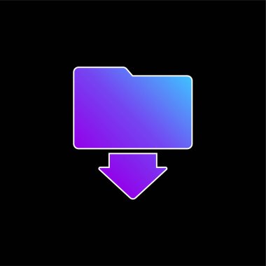 Ok mavi eğimli vektör simgesi