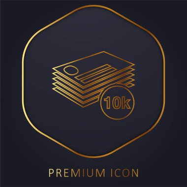 10k İş Kartları Altın Hat prim logosunu ya da simgesini Yığar