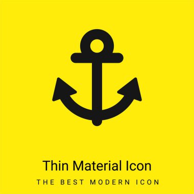 Anchor Navigational Tool minimal bright yellow material icon clipart