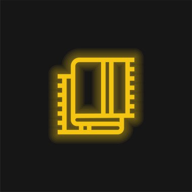 Battaniye sarısı parlak neon simgesi