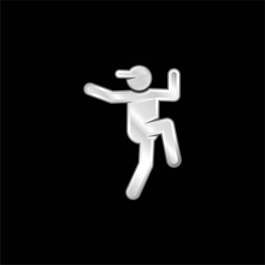 Breakdance gümüş kaplama metalik simge
