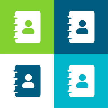 Gündem Düz 4 Renk en küçük simge kümesi