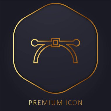 Çapa Noktası Altın Hat prim logosu veya simgesi