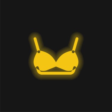 Sütyen sarısı parlak neon simgesi