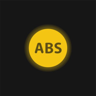 ABS sarı parlayan neon simgesi