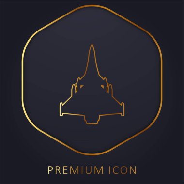 Black Shape uçağının altın çizgili logosu veya simgesi