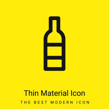 Şişe minimumda parlak sarı madde simgesi