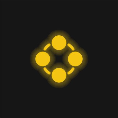 Uygulama sarı parlayan neon simgesi