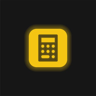 Elma sarısı parlak neon simgesi