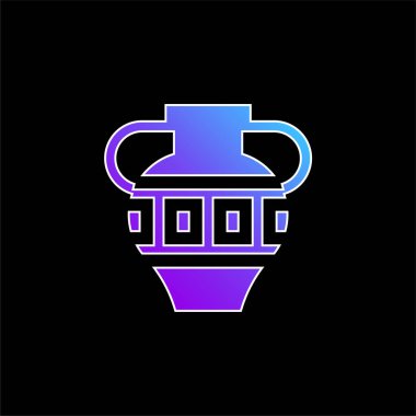 Amfora mavi gradyan vektör simgesi