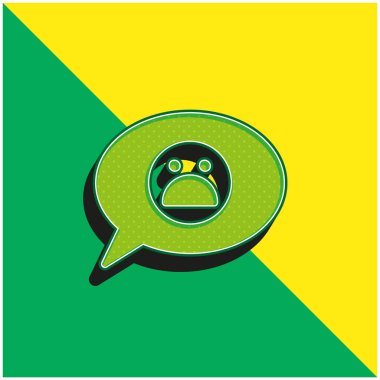 Kötü İnceleme Yeşil ve Sarı 3D vektör simgesi logosu