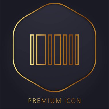 Barkod altın çizgi premium logosu veya simgesi