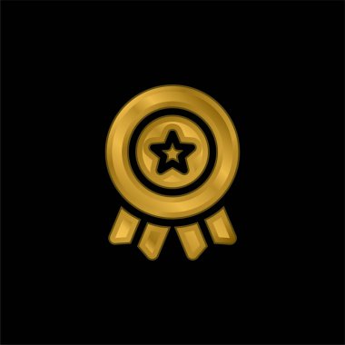 Amerikan altın kaplamalı metalik simge veya logo vektörü