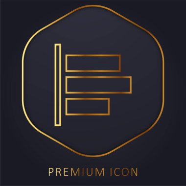 Sol altın çizgi premium logosunu veya simgeyi hizala