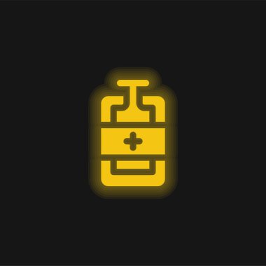 Kan Torbası sarı parlak neon simgesi
