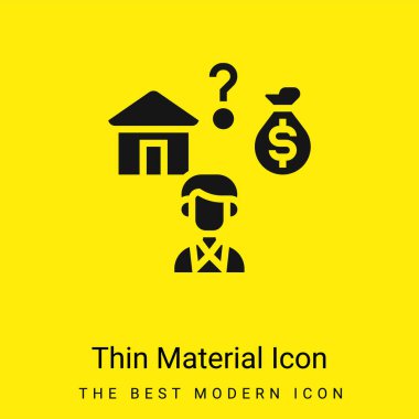 Affordable minimal bright yellow material icon clipart