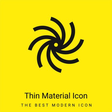 Blackhole minimal bright yellow material icon clipart