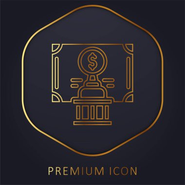 Bond altın çizgi premium logosu veya simgesi