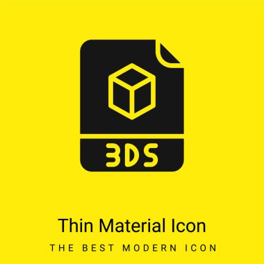3ds minimal parlak sarı madde simgesi