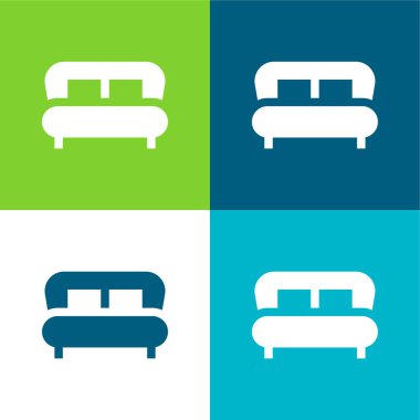 Yatak Düz 4 renk en küçük simge kümesi