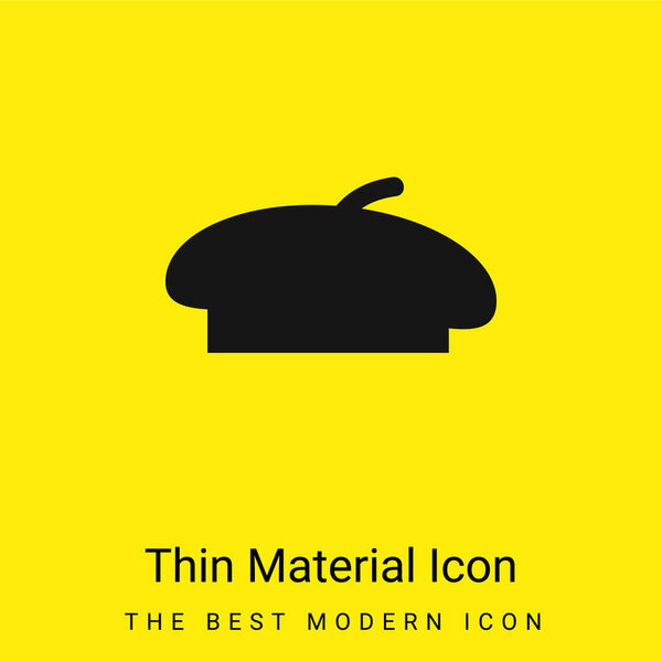 Beret Black Shape минимальная ярко-желтая иконка материала