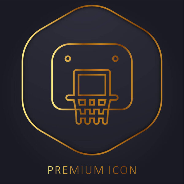 Backboard golden line premium logo or icon