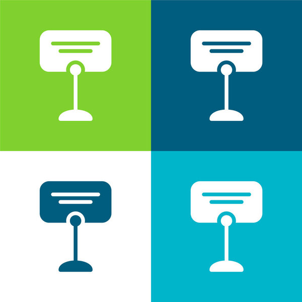 Забронированная квартира четырех цветов минимальный набор значков