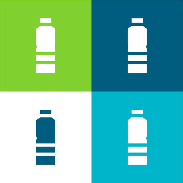 Четырехцветный набор значков Bule Flat