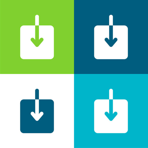 Стрелка для плоского четырехцветного минимального набора значков