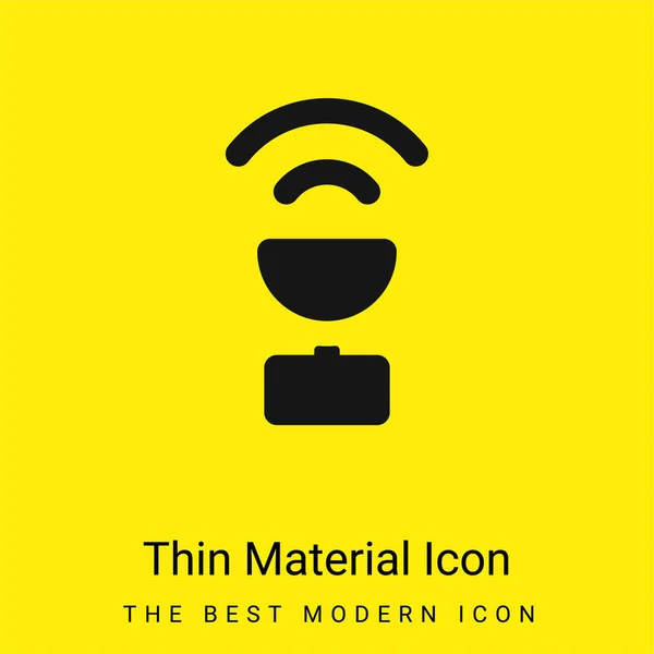 Antena Mínima Icono Material Amarillo Brillante — Archivo Imágenes Vectoriales