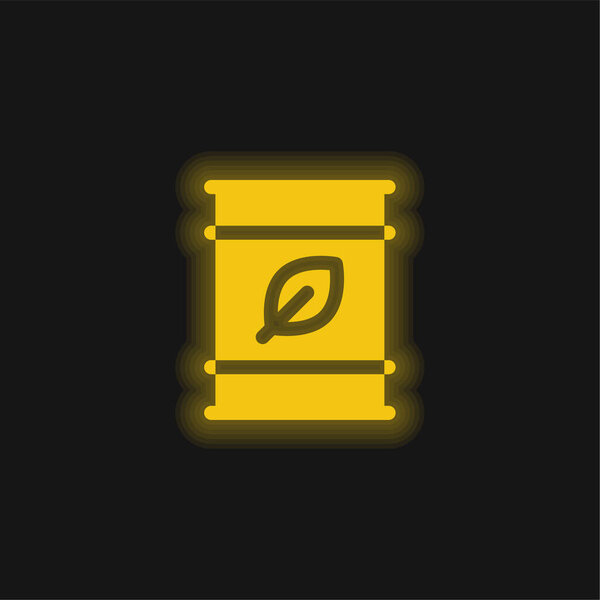 Желтый сияющий неоновый значок