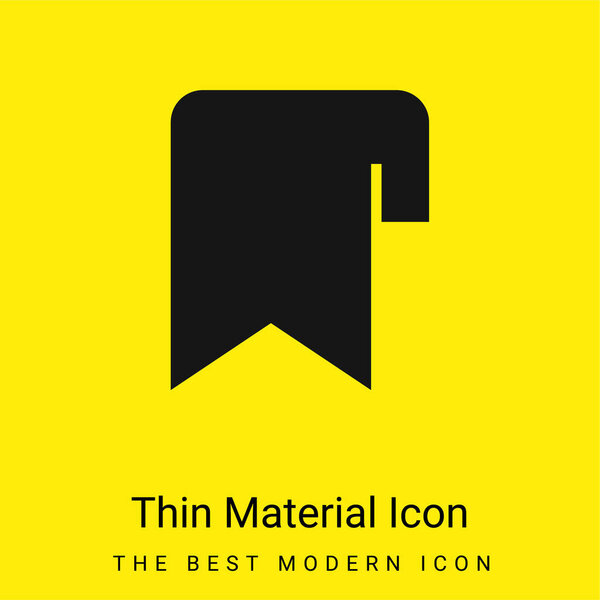 Bookmark minimal bright yellow material icon
