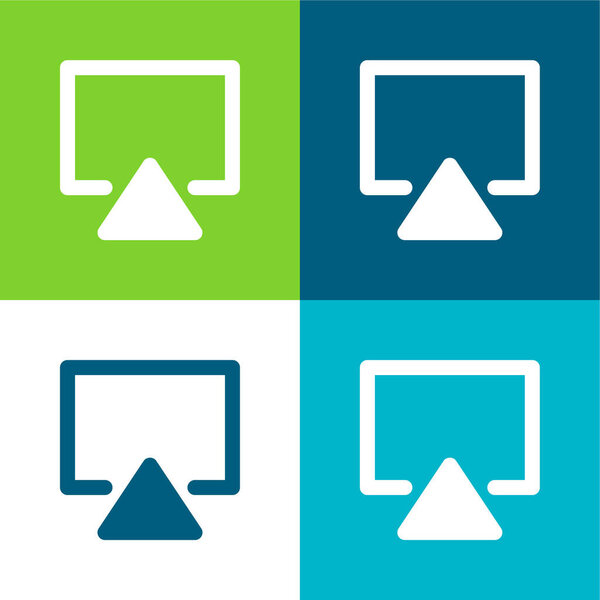 Airplay Flat четыре цвета минимальный набор значков