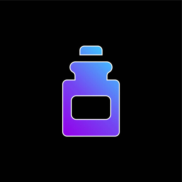 Значок синего градиента бутылки