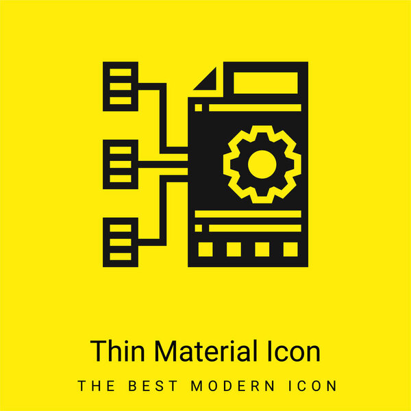 Aggregate minimal bright yellow material icon