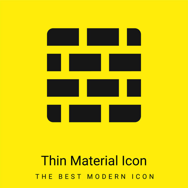 Bricks minimal bright yellow material icon