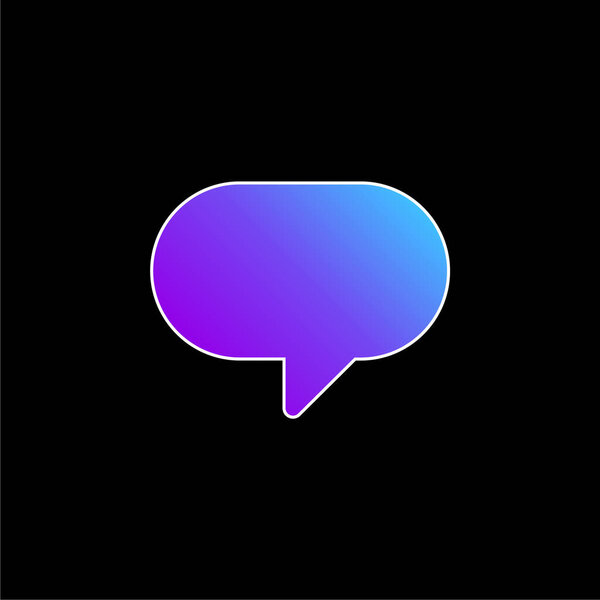Blank Speech Bubble blue gradient vector icon
