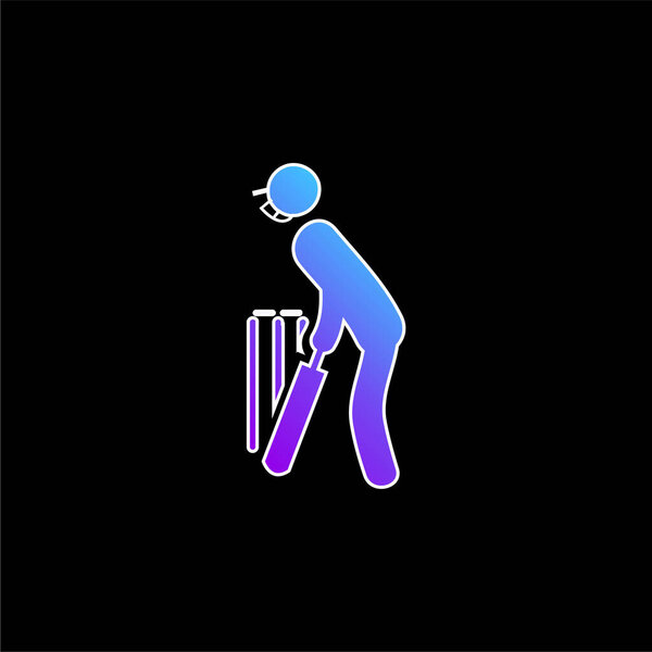 Bats Man blue gradient vector icon