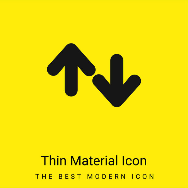 Arrows Outline Up And Down minimal bright yellow material icon