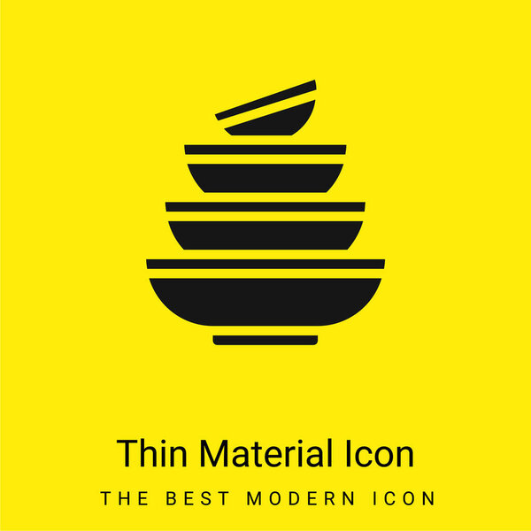 Bowls minimal bright yellow material icon