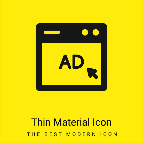 Application AD minimal bright yellow material icon