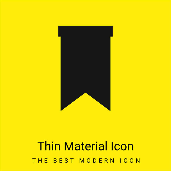 Закладка минимальный ярко-желтый материал значок