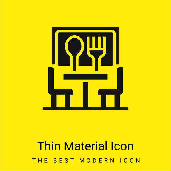 Bistro minimal bright yellow material icon