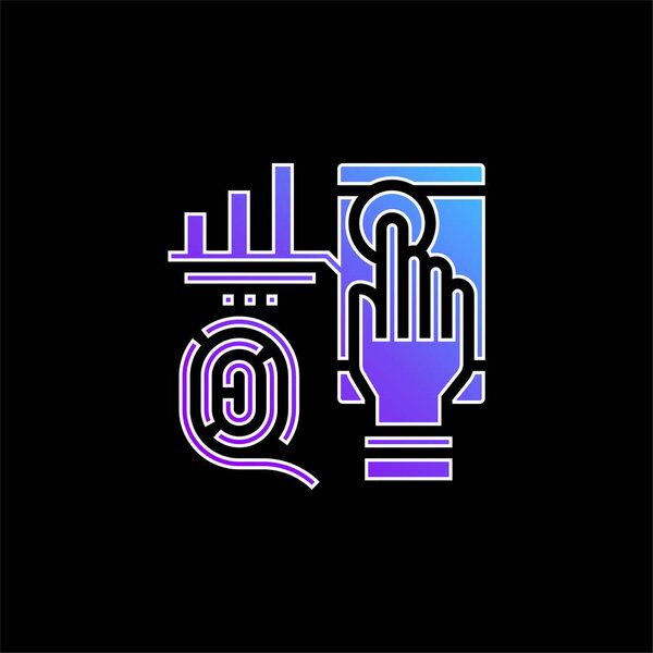Biometric blue gradient vector icon