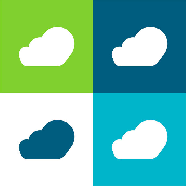 Ascendant Cloud Flat four color minimal icon set